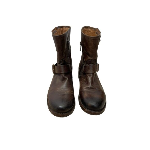 FRYE Vicky Engineer Moto Boots Brown Women’s Size 6 - Picture 4 of 11